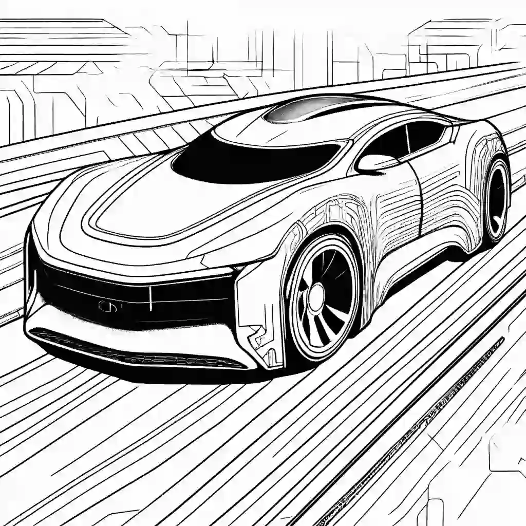 Driverless Car coloring pages